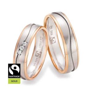 Rosegold/Weißgold/Rosegold Fairtrade